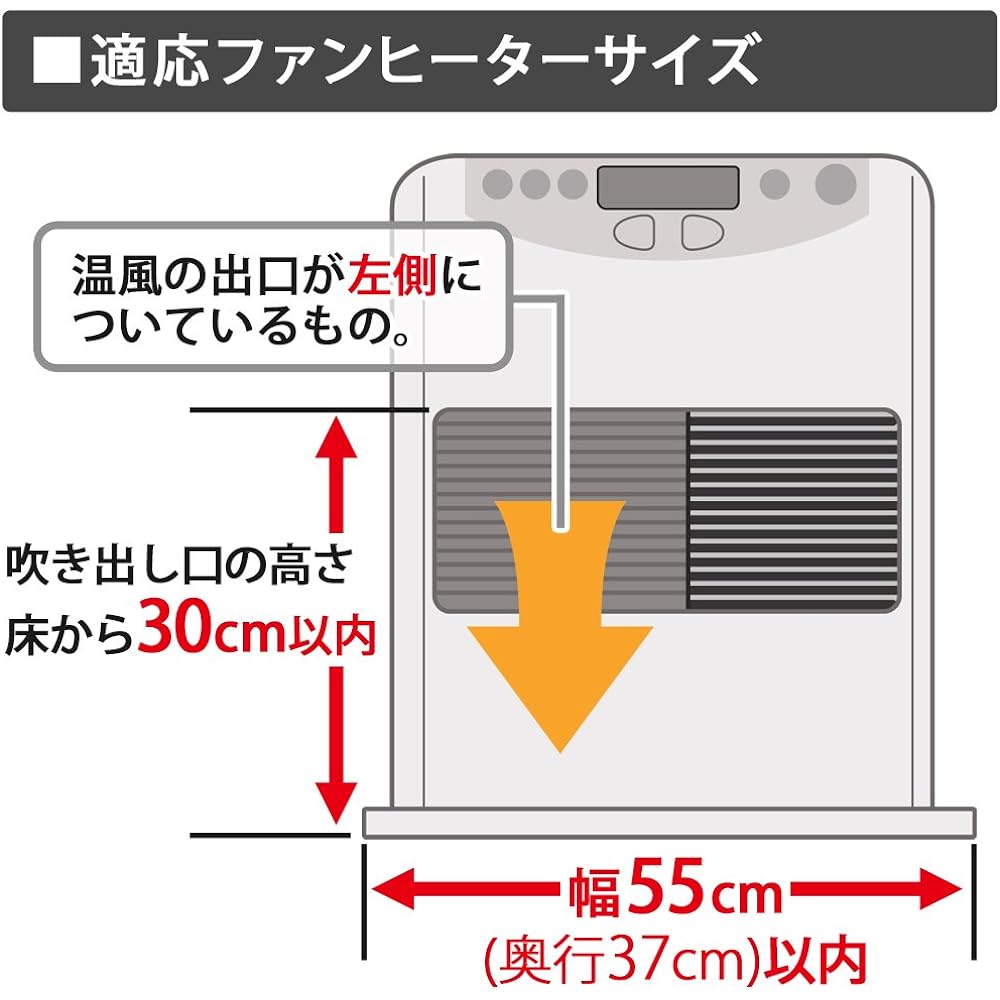 Iris Ohyama Fan Heater Guard Width 65 x Depth 50 x Height 65cm Silver FTE-650N