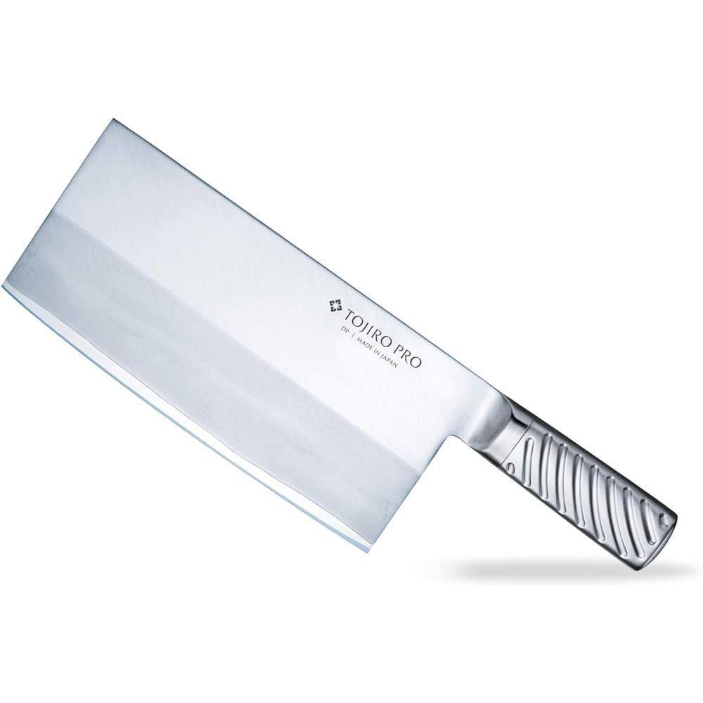 Tojiro Chinese Thick Mouth 225mm Made in Japan Cobalt Alloy Steel Double Edge All-purpose knife that can be used for everything from cutting meat with bones to cooking fine vegetables Handle has a tornado pattern that is easy to grip All stainless steel