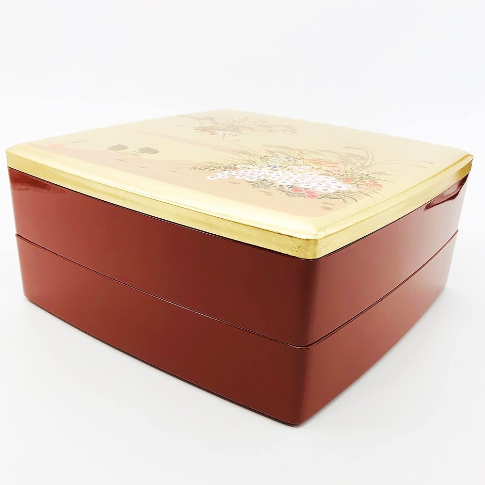 Maeju Lacquerware Miyabi Dobari Hors d'oeuvre (with core) 7R-707 Red 24x24x11cm