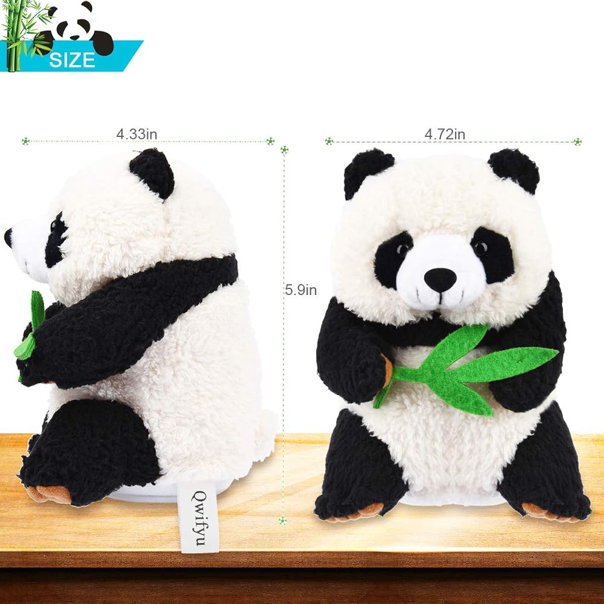 APUPPY Talking Panda "Repeats What You Say" Stuffed Animal Toy Buddy Panda for Boys and Girls Kids Gift