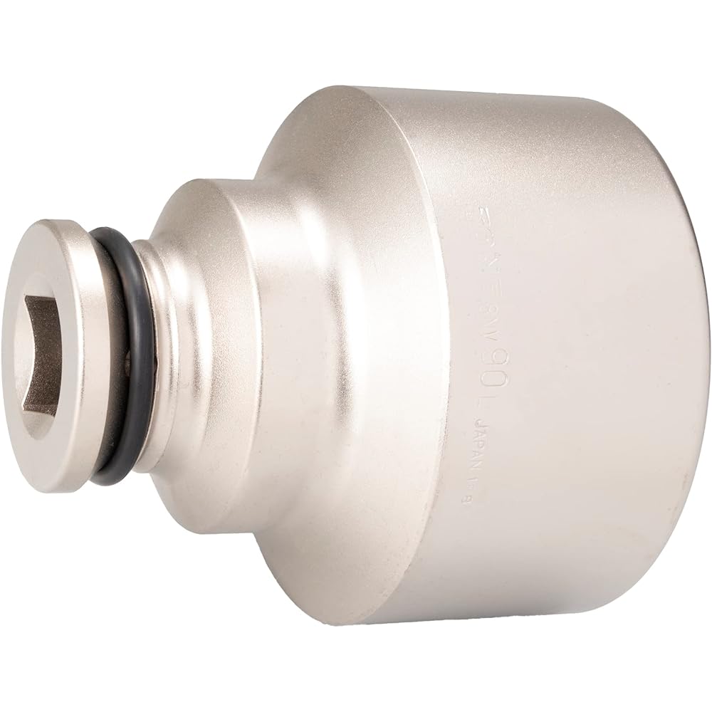 TONE Long socket for impact 8NV-90L Drive angle 25.4mm (1") Width across flats 90mm