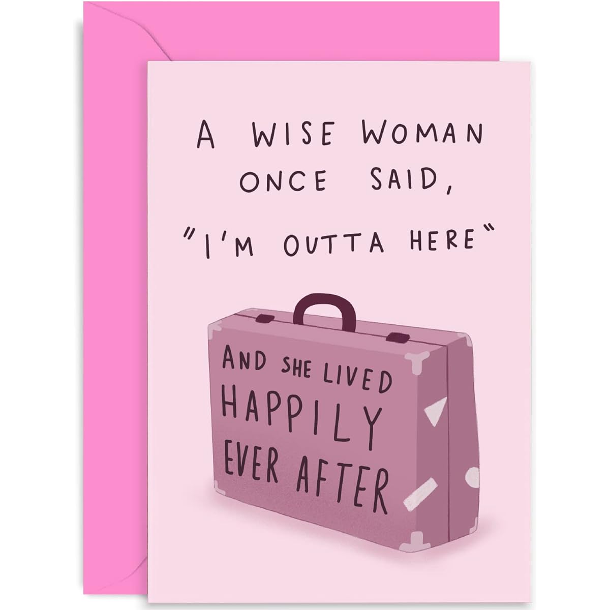 Old English Co. Funny Retirement Card for Women - ``A Wise Woman Once Said'' Humorous Retirement Card for Co-workers and Coworkers - Retirement Gift for Women | Blank Inside Comes with Envelope