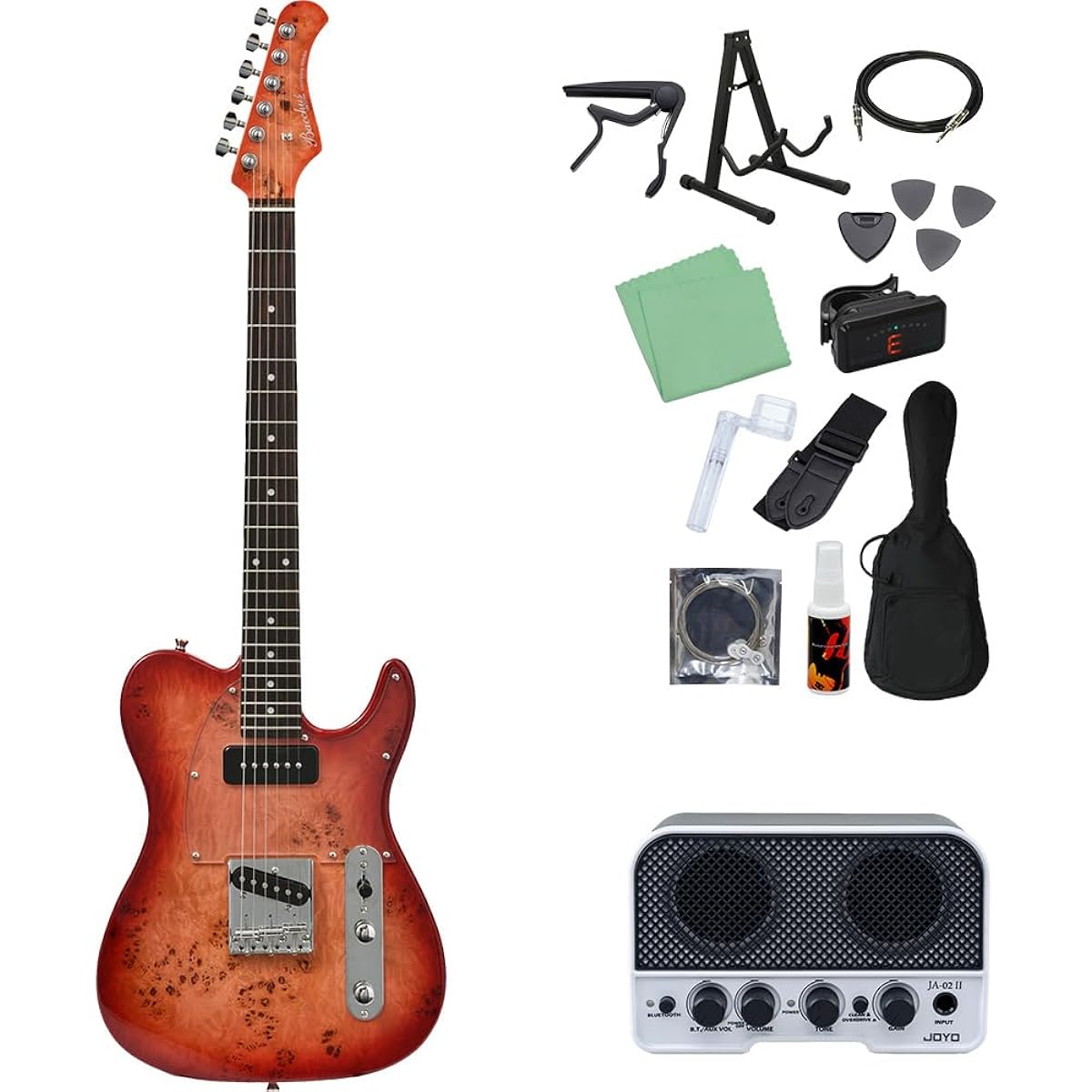 Bacchus TACTICS-BP/R RD-B Electric Guitar Beginner 14-piece Set [Includes Bluetooth Mini Amplifier] Bacchus