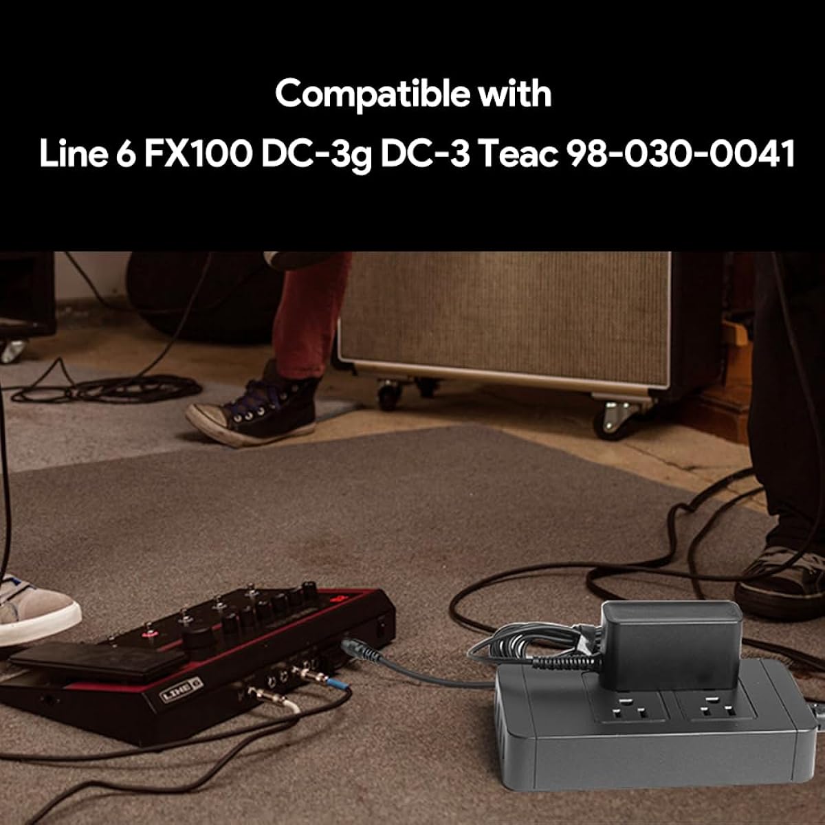 CASIMY 9V Effect Guitar Pedal Adapter Compatible with Line 6 FX100 DC-3g DC3g DC-3 Teac Jet 98-030-0041 NSA27EP-090300 M8H-27US08R M8H-27USN09 HD300 HD400 HD500 9 9-060 9--1705 99-060-2105 Power cord