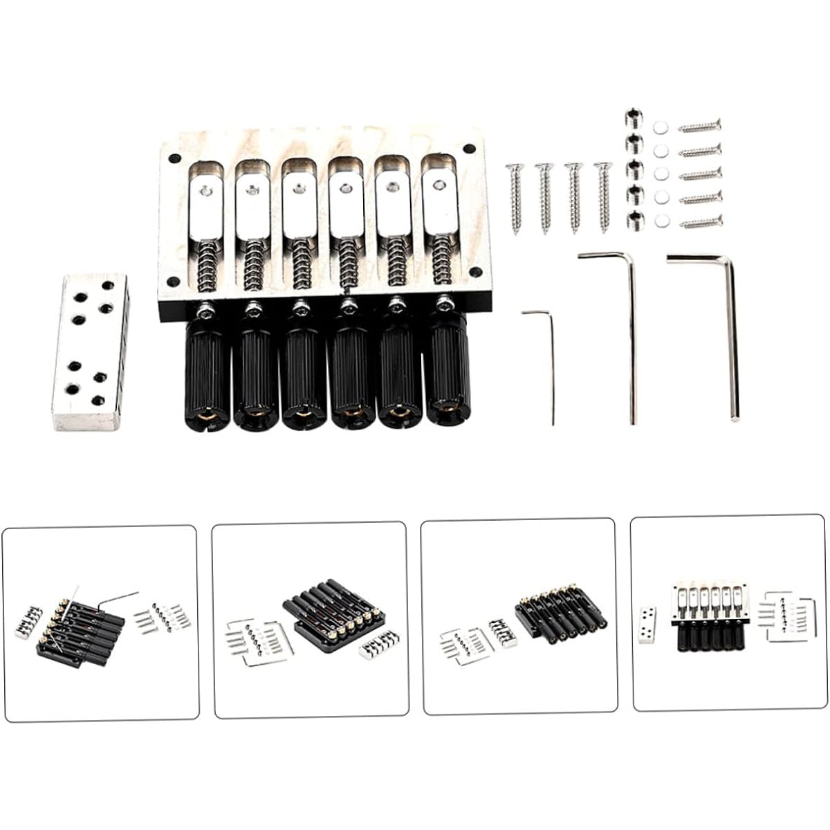 VINTORKY Guitar Parts 1 Set Bridge Guitar Saddle Bridge Bridge Saddle Metal Metal Bridge Accessories Components