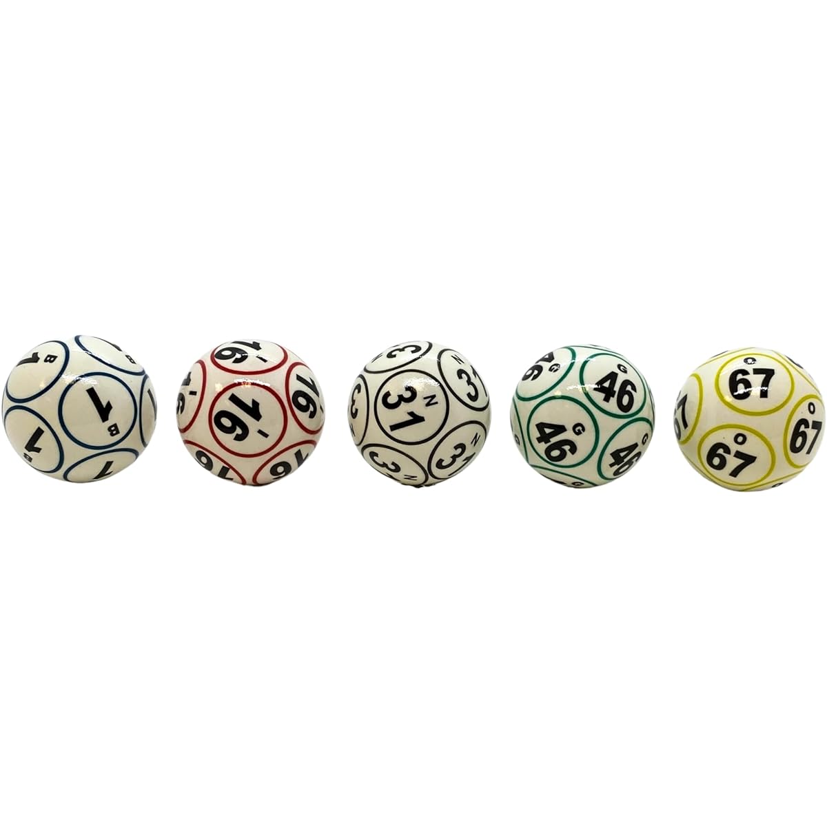 MR CHIPS Professional 1.5" (38mm) Multicolor 12 Sided Bingo Ball - Ping Pong Style Ball for Electronic Bingo Equipment and Large Bingo Cages