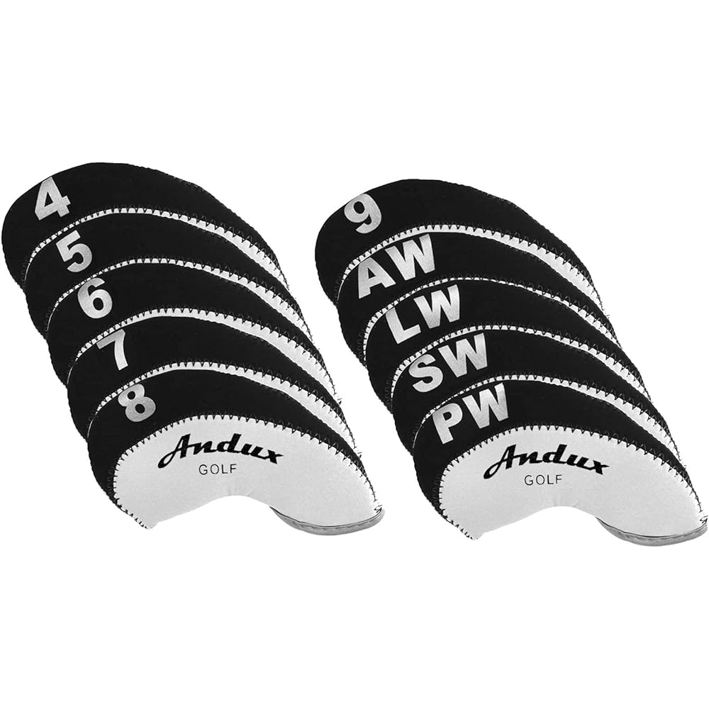 Andux Golf Club Head Cover for Irons Numbered Iron Cover 10 Pieces/Set MT/A