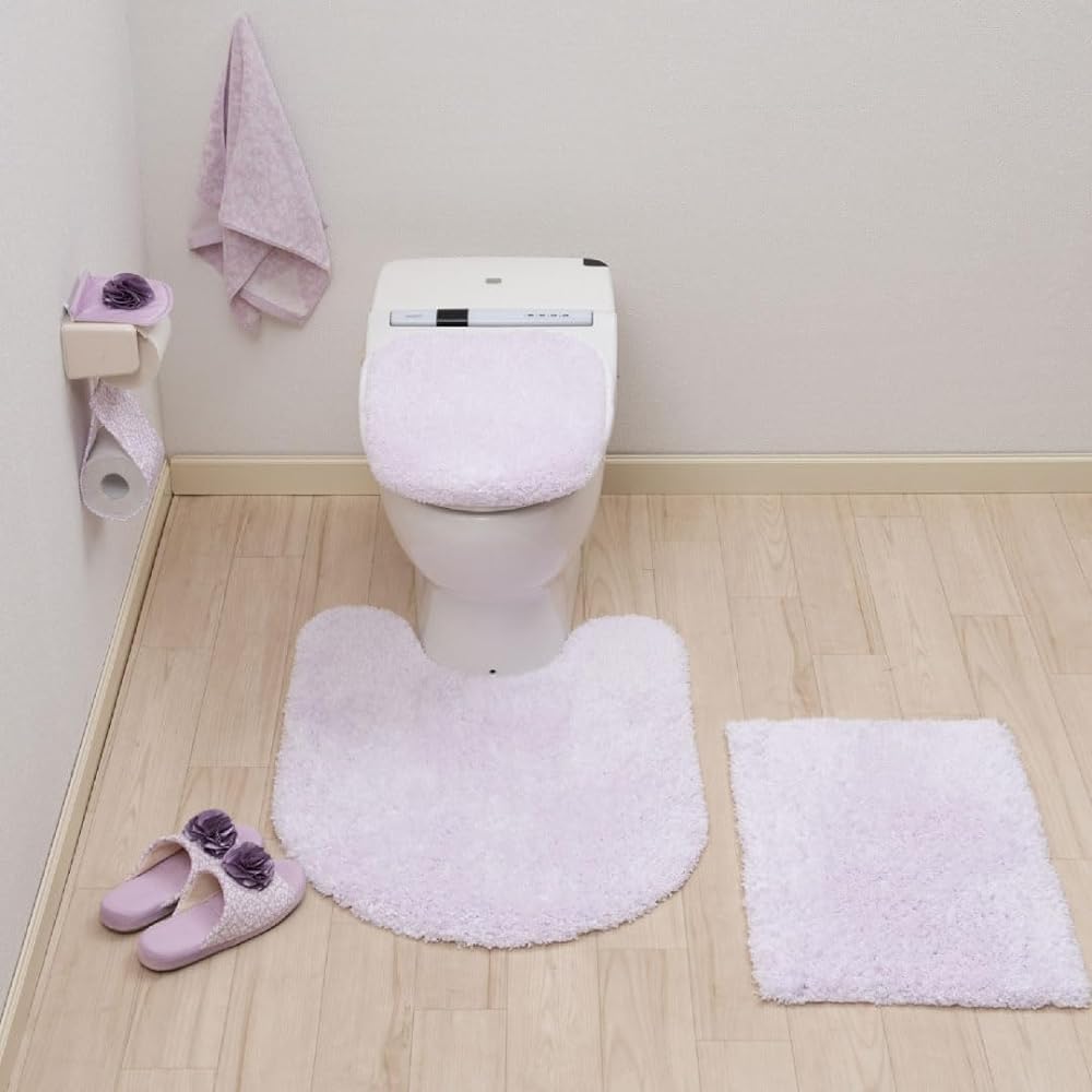 Senko S.D.S Sukurmerange Long Toilet Mat Purple Approx. 80 x 60cm SALON de SOIREE 19607