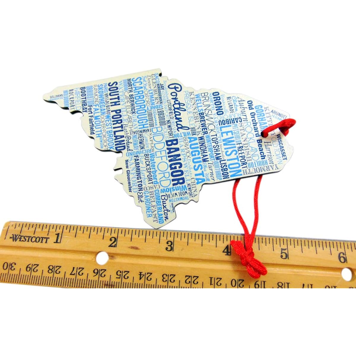 Westman Works Maine Christmas Ornament Wooden Tree Decoration in Gift Box 4 3/4 Inches