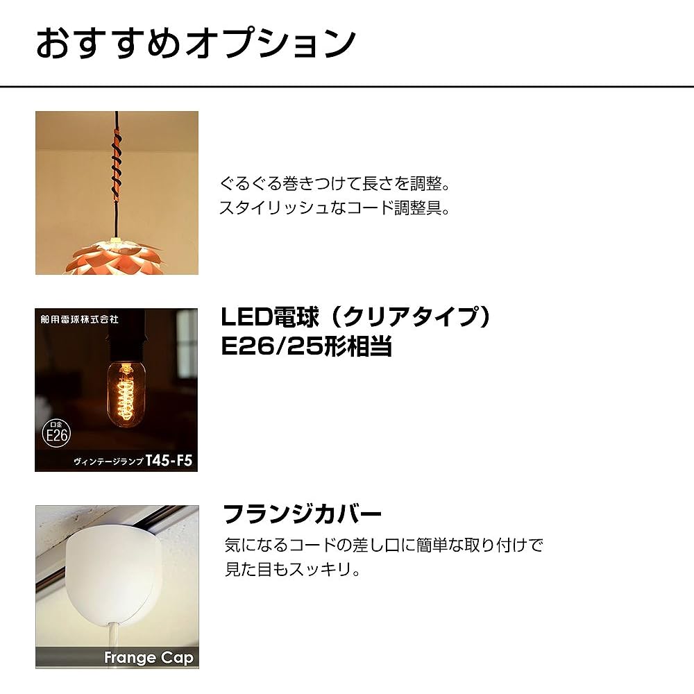 Pendant light 1 light - Acorn - Acorn copper (black cord) [bulb sold separately] VITA Denmark ELUX 02083 02083