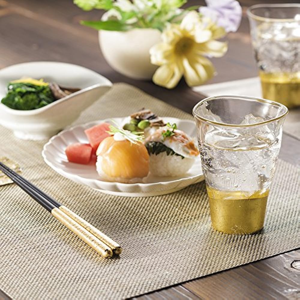 [Wrapping with Hakuichi Japanese paper] Kakuichi Sip Glass Set of 2