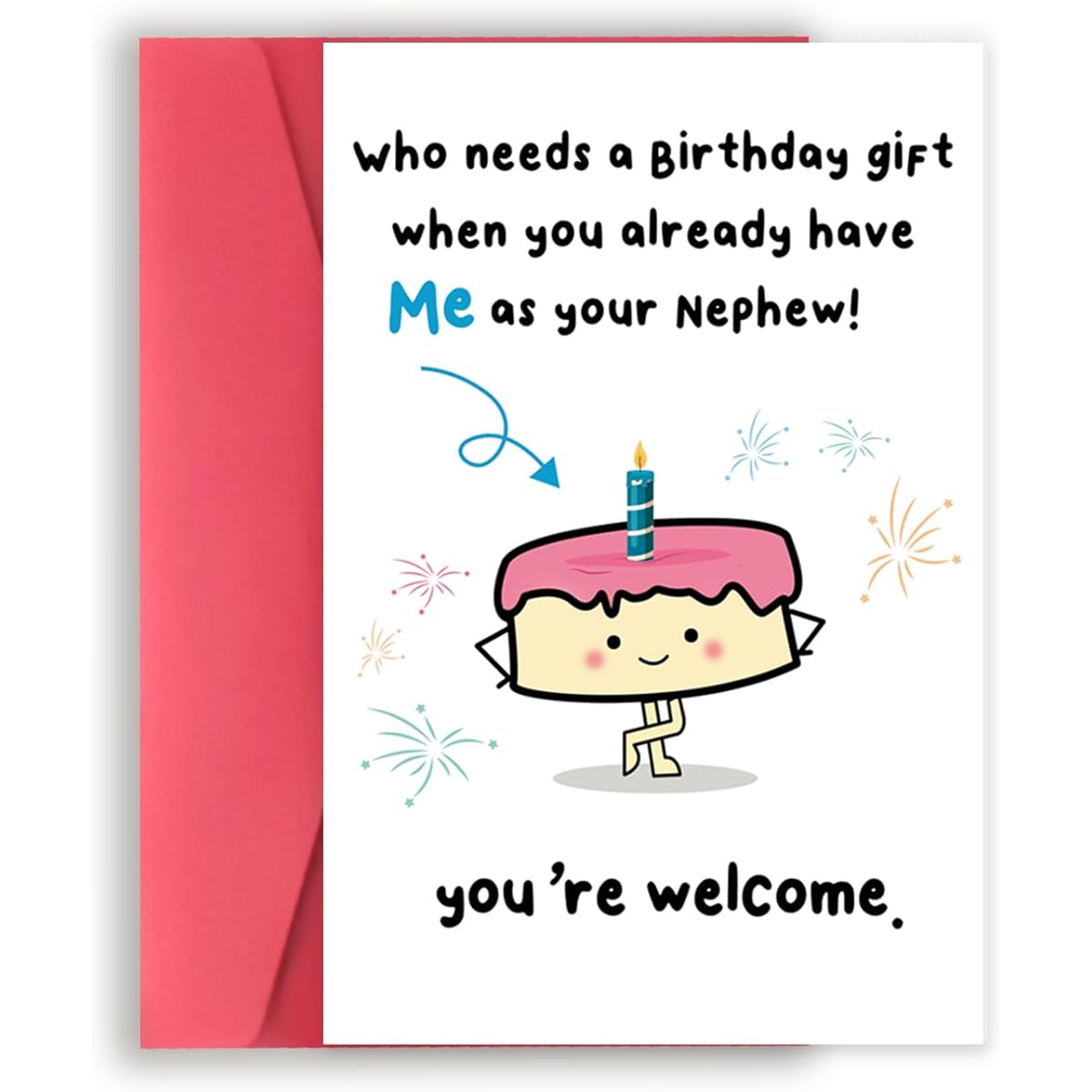 VvOoOvV Humor Uncle Birthday Card Gift from Nephew Cute Birthday Card for Uncle Man Woman Girlfriend Him Uncle Birthday Gift Nephew Birthday Card