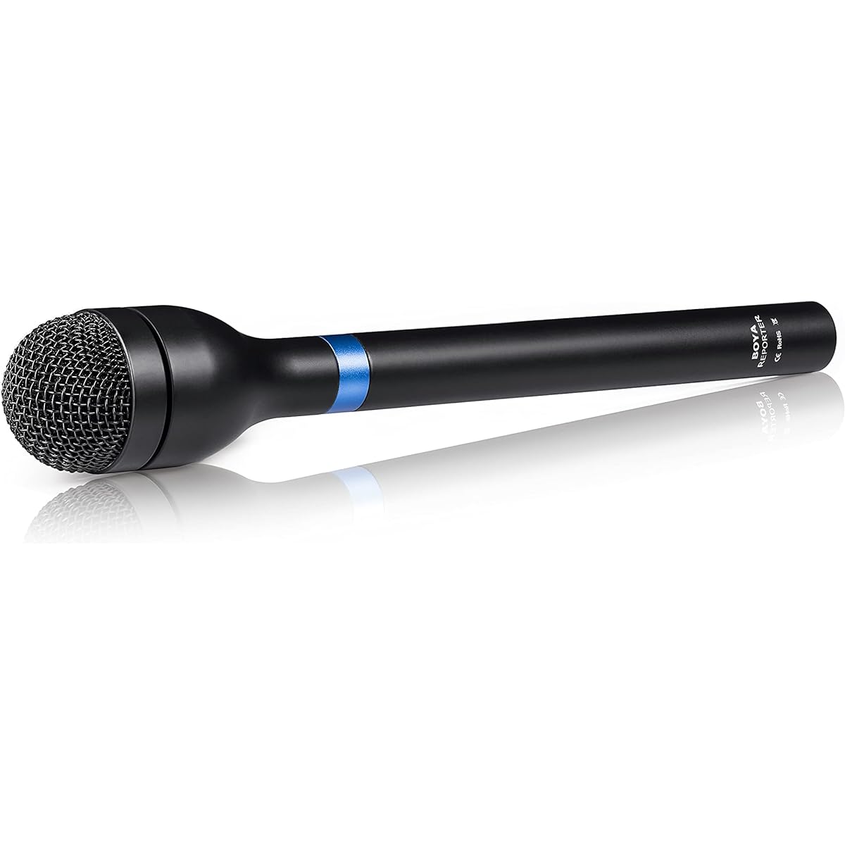 Boya BY-HM100 Omnidirectional Dynamic Handheld XLR Interview Microphone, Perfect for ENG (Electronic News Meetings), Interviews, Presentations, Meetings, and More, Black
