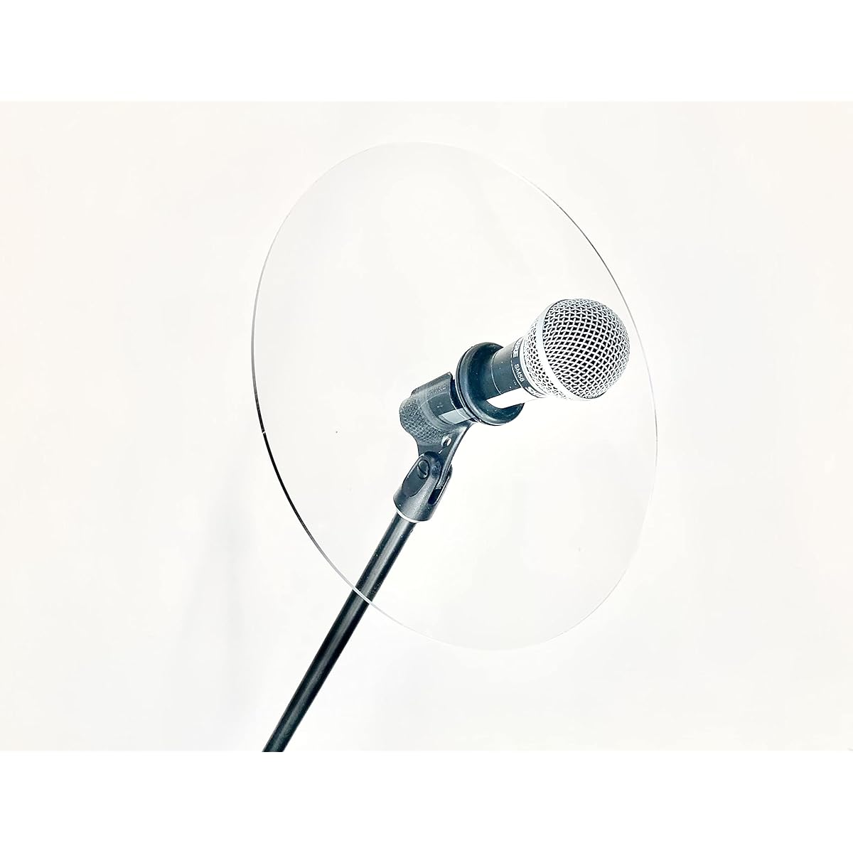 DistinctAndUnique (11" Diameter) Crystal Clear Acrylic Vocal and Horn Deflector Shield: 4 Styles 3mm Rigid Cast for Trumpet Saxophone Trombone Vocal.