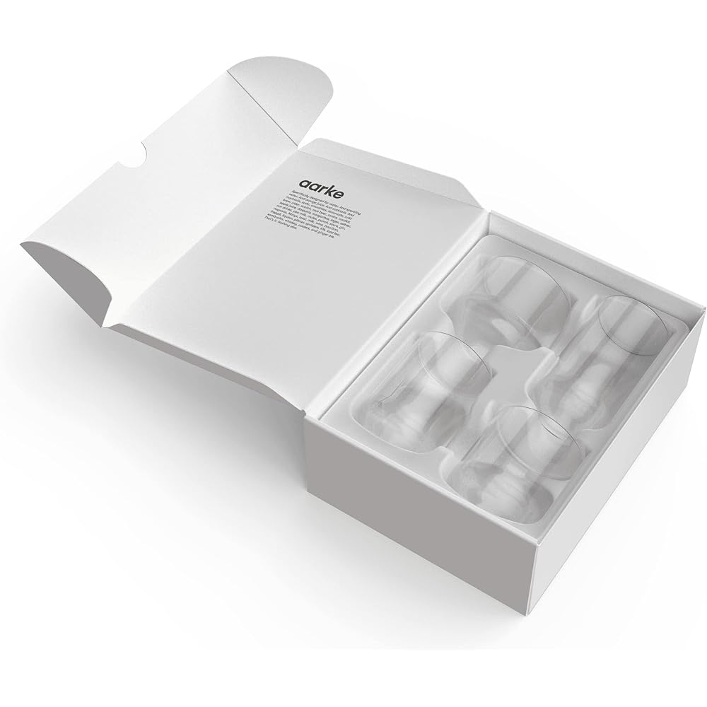 [Domestic genuine product] AARKE Glassware Nesting Glasses Set Made of high quality crystal glass, plastic-free, dishwasher safe, Scandinavian design, made in Sweden, sustainable gift