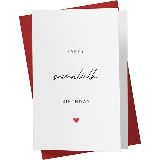 70th Birthday Cards for Him and Her - 70th Anniversary Cards - 70th Birthday Cards for Brother Sister Friend - 70th Birthday Cards for Men and Women - Karto - Cursive
