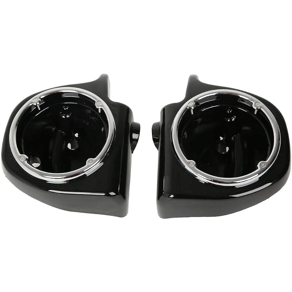 Green-L ABS Vivid Black Lower Ventilation Fairing 6.5" Speaker Pod for Harley Touring Models for 2013 and Earlier Models