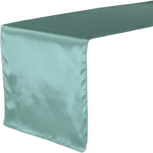 14 x 108 inch satin table runner blue