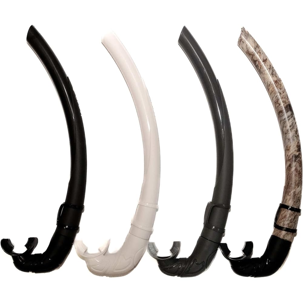 UMMY Diving UMMY PRO Snorkel Black White Gray Camouflage Free Diving Skin Diving Snorkeling Free Diving Spearfishing