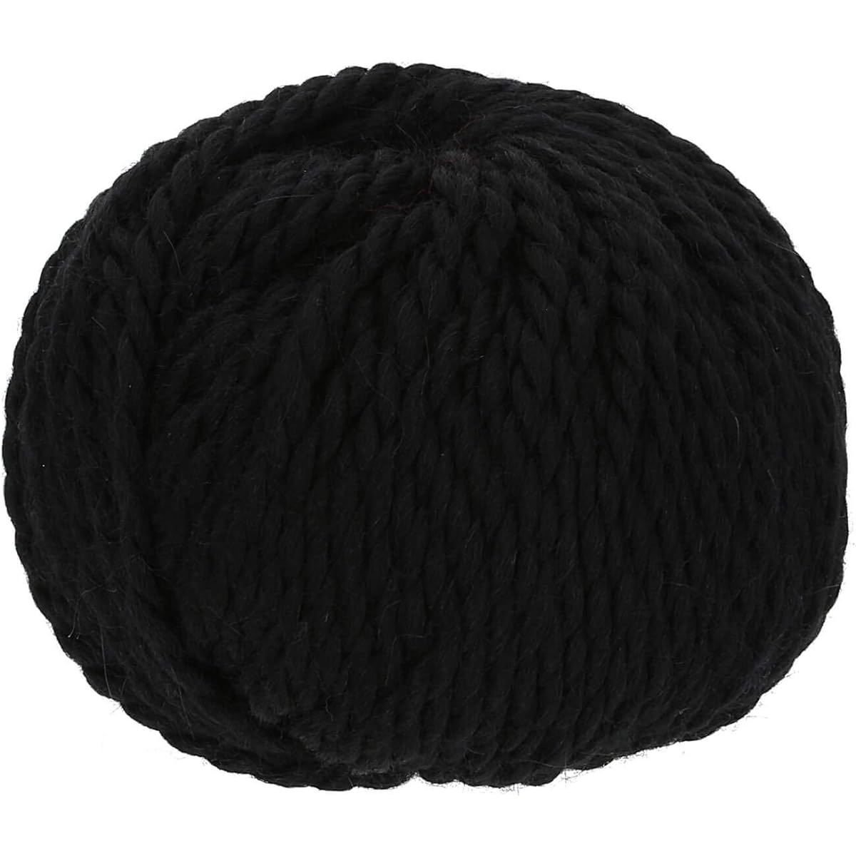 CAVAYOMA 100% Baby Alpaca Yarn Chunky 30+ Colors (No Itching) #5 Bulky Baby Alpaca Yarn for Knitting & Crocheting 6 Skein Set (300g 10.5oz) Carefully Selected Quality from Peru - True Black