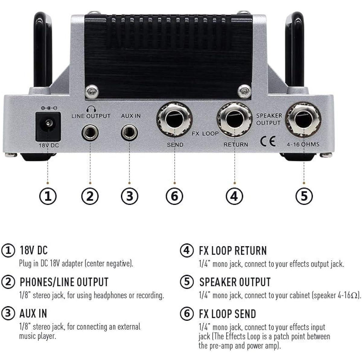 HOTONE BRITISH INVASION British crunch guitar amp head / 3-band EQ for tone shaping, EFX loop, headphone out, AUX in / 4-16Ω compatible [Domestic regular product]