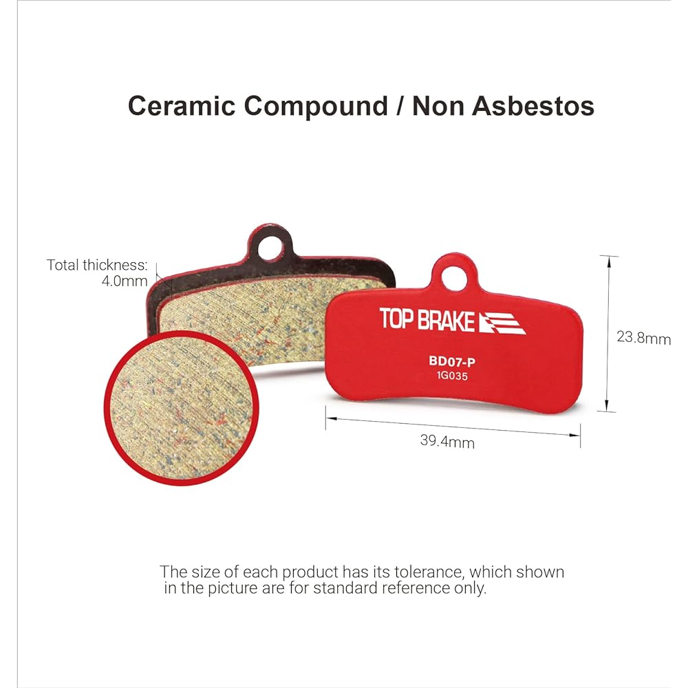 Top Brake Pad Shimano Saint BR M810 M820 Zee M640 Tektro HD M745 735 725 TRP SL Slate T4 (E-Bike Power Stop Compound, Organic Resin Ceramic Compound)