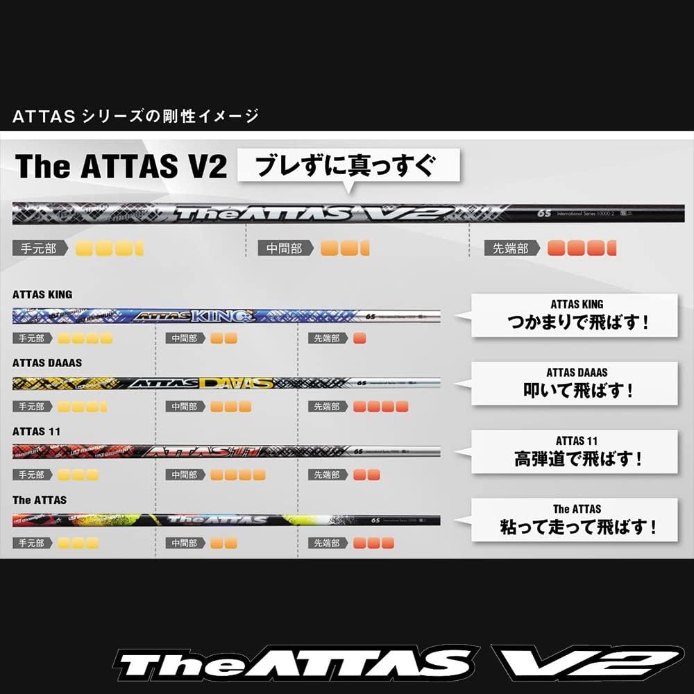 PING G430/G425/G410 series driver compatible shaft with sleeve The ATTAS V2 5X 45.75 inch (with IOMIC grip)
