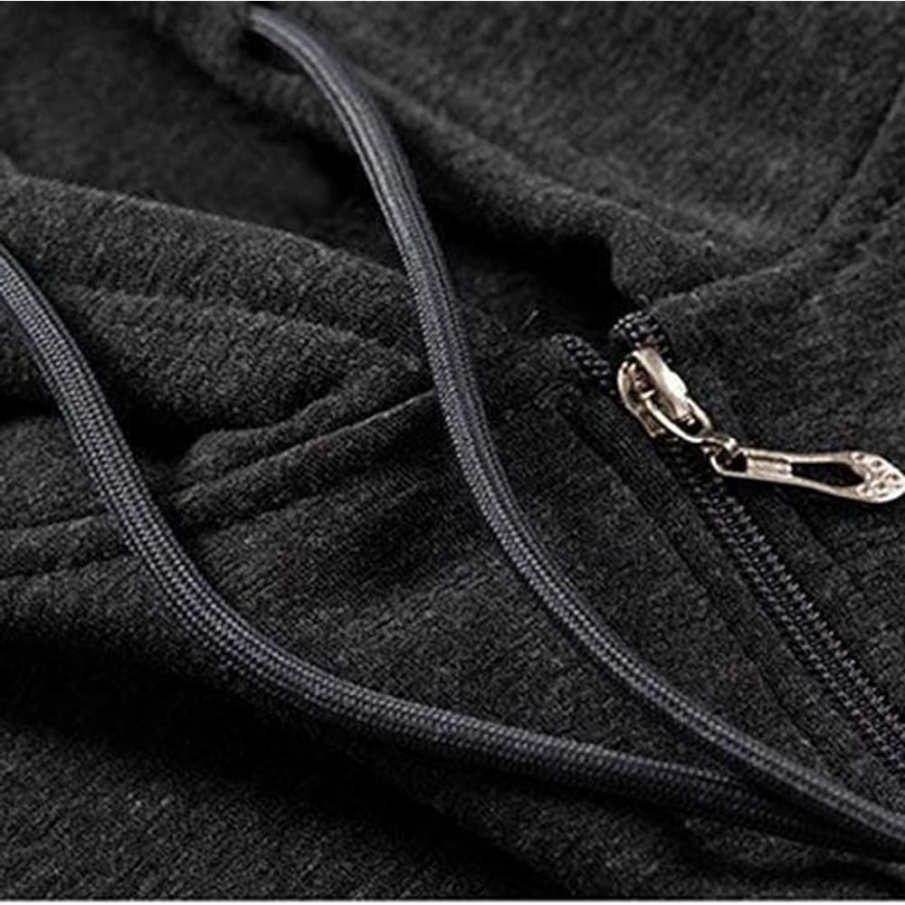 [ODFMCE] Men's Parka, Long Sleeve, Spring, Zip Up, Plain, Loose, Brushed Lining, Hooded, Stylish, Large Size