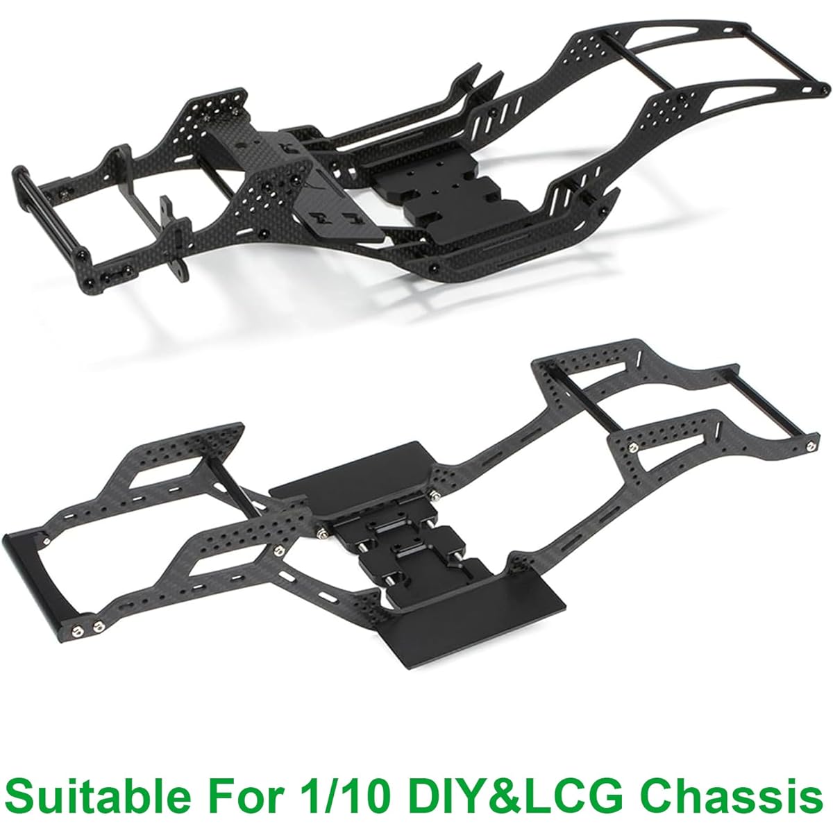 AMK 1/10 Transmission 30% OD Transfer Case Forward Motor Mount with Delrin Spur Gears for 1/10 RC Crawler Axial SCX10 II Element Enduro DIY LCG Chassis SCX10 Upgrade (Black)