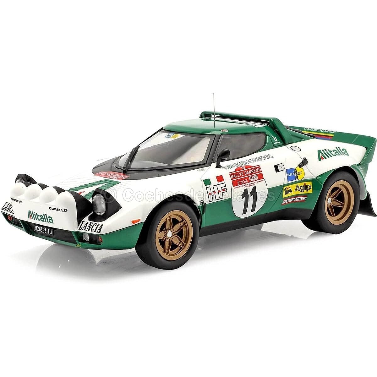 IXO 1/18 Lancia Stratos HF 1975 Sanremo Rally Winner #11 B.Waldegård/H.Thorszelius