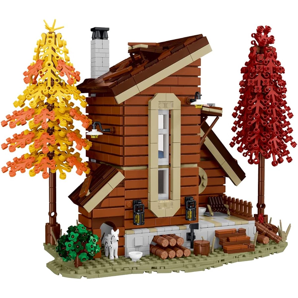 DG Dreams Tree House Toy Building Set for Kids Wooden House MOC Mini Bricks with LED Lights Flower House Building Kit for Adults (1668 Pieces)