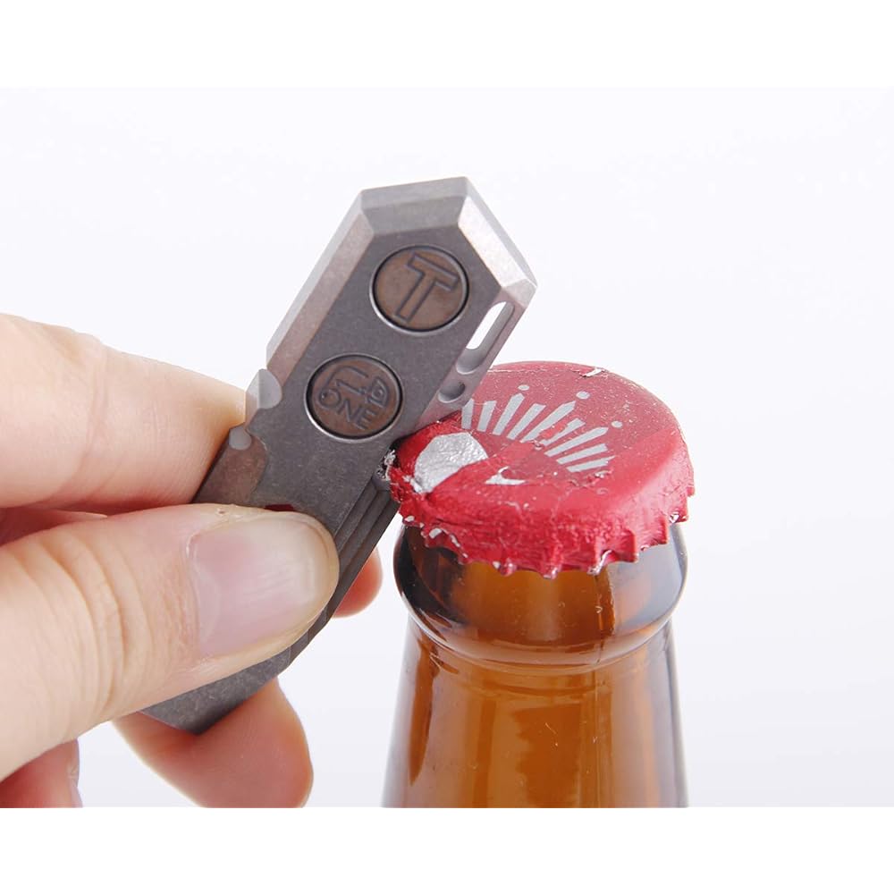 Hamans Titanium Pry Bar EDC Multi Tool Bottle Opener Screwdriver Function Keychain Tool Outdoor Gear
