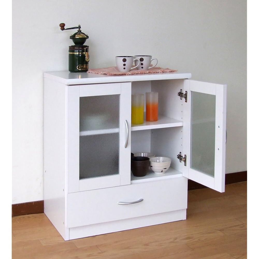 Kuroshio Fresh Cabinet Neo White Width 60 Depth 41 Height 70cm Cabinet Glass Door