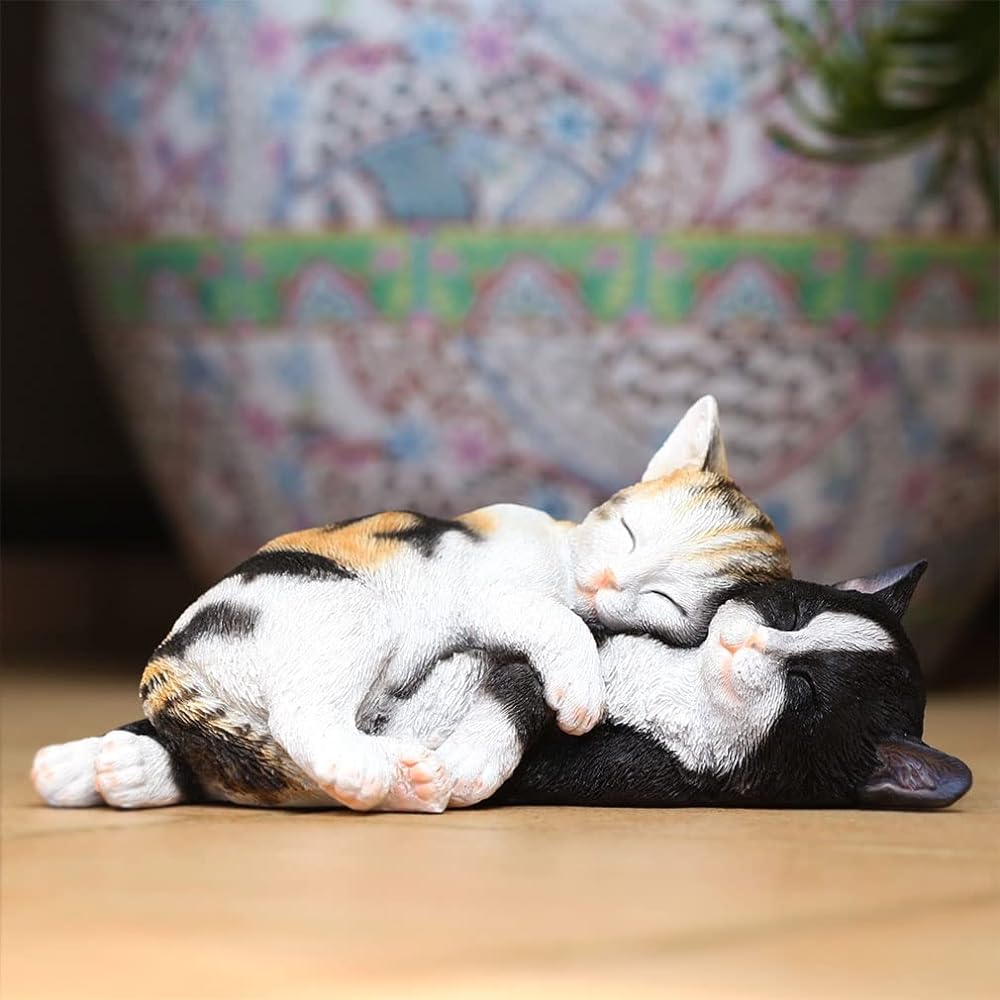 Devalier ca82 M [Genuine Product] Cat Figurine, Calico Cat, Hachiware, Resin Gift, Perfect Present