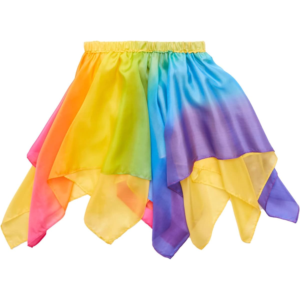Sarah's Silks Rainbow Reversible Silk Fairy Skirt, Large, Multicolor, 3102