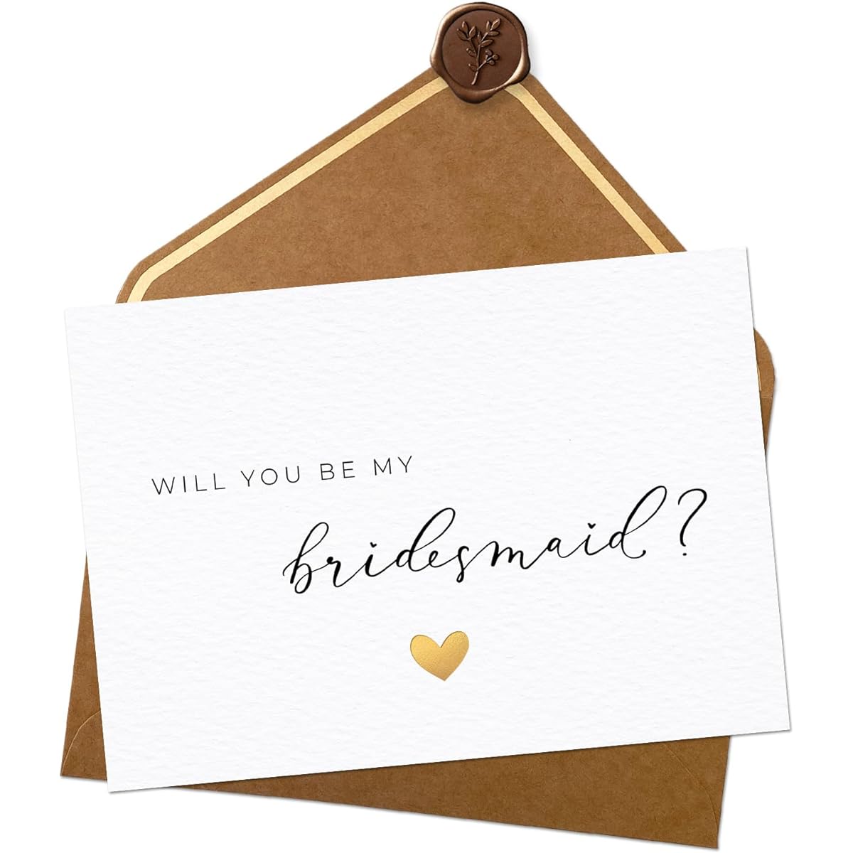 JoliCoon Will you be my bridesmaid 10 Cards with Envelopes