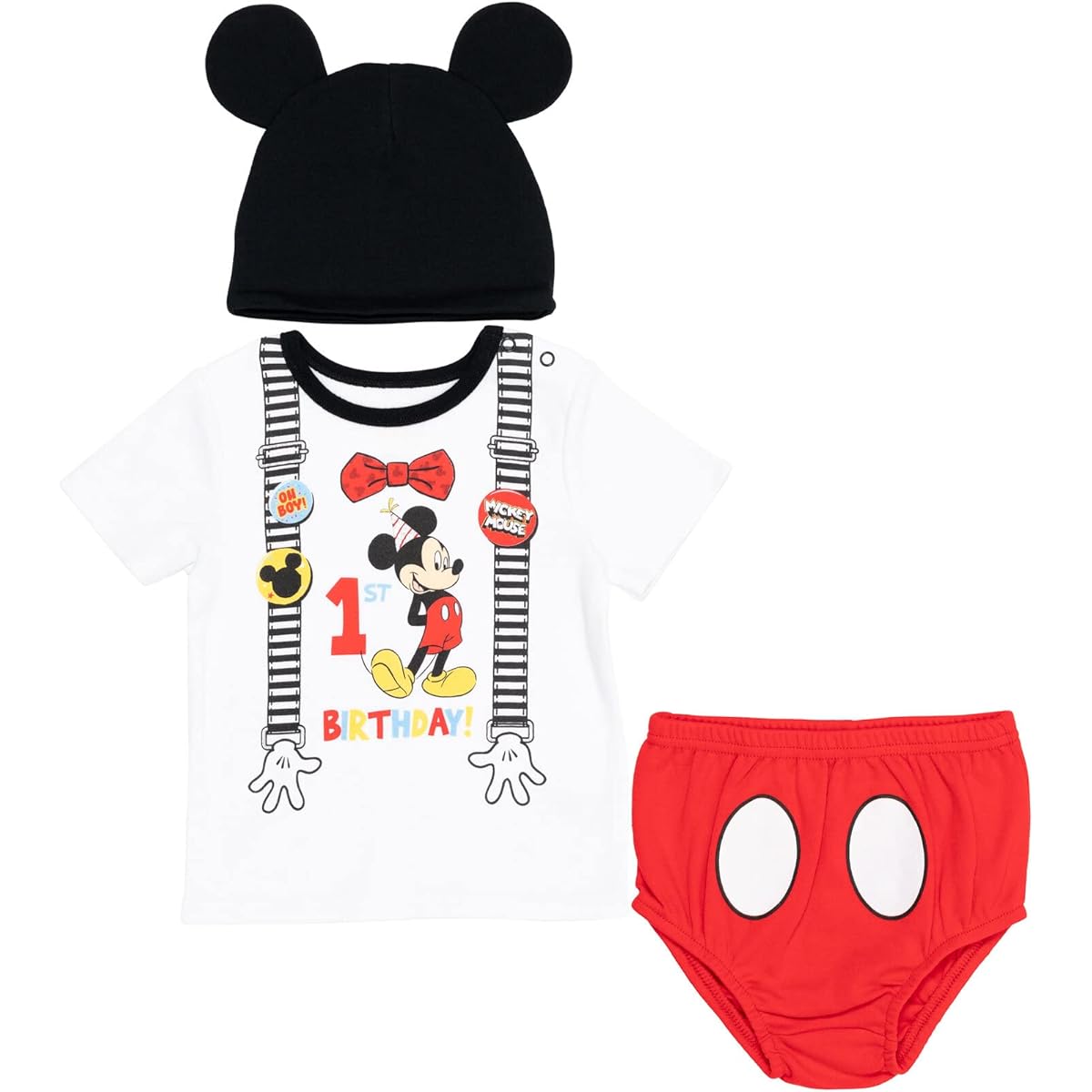 Disney Mickey Mouse Cosplay Graphic T-shirt & Cosplay Diaper Cover