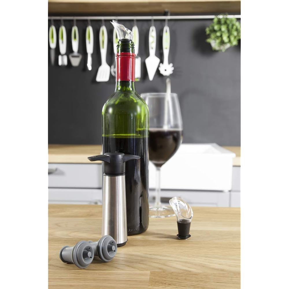 [Regular Imported Product] vacu vin stainless steel set (2 stoppers, 2 servers included)