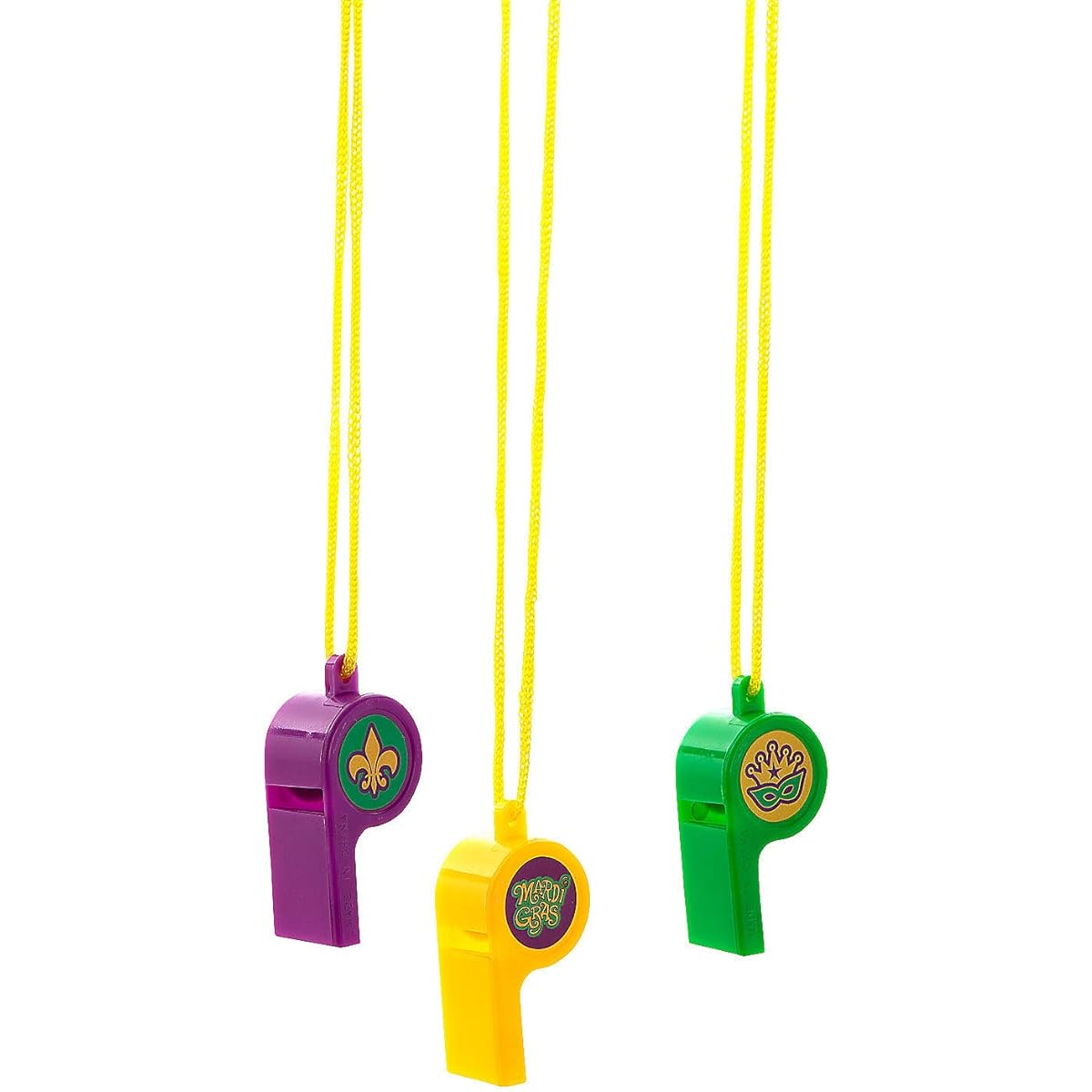 Mardi Gras Whistles - 12 pcs