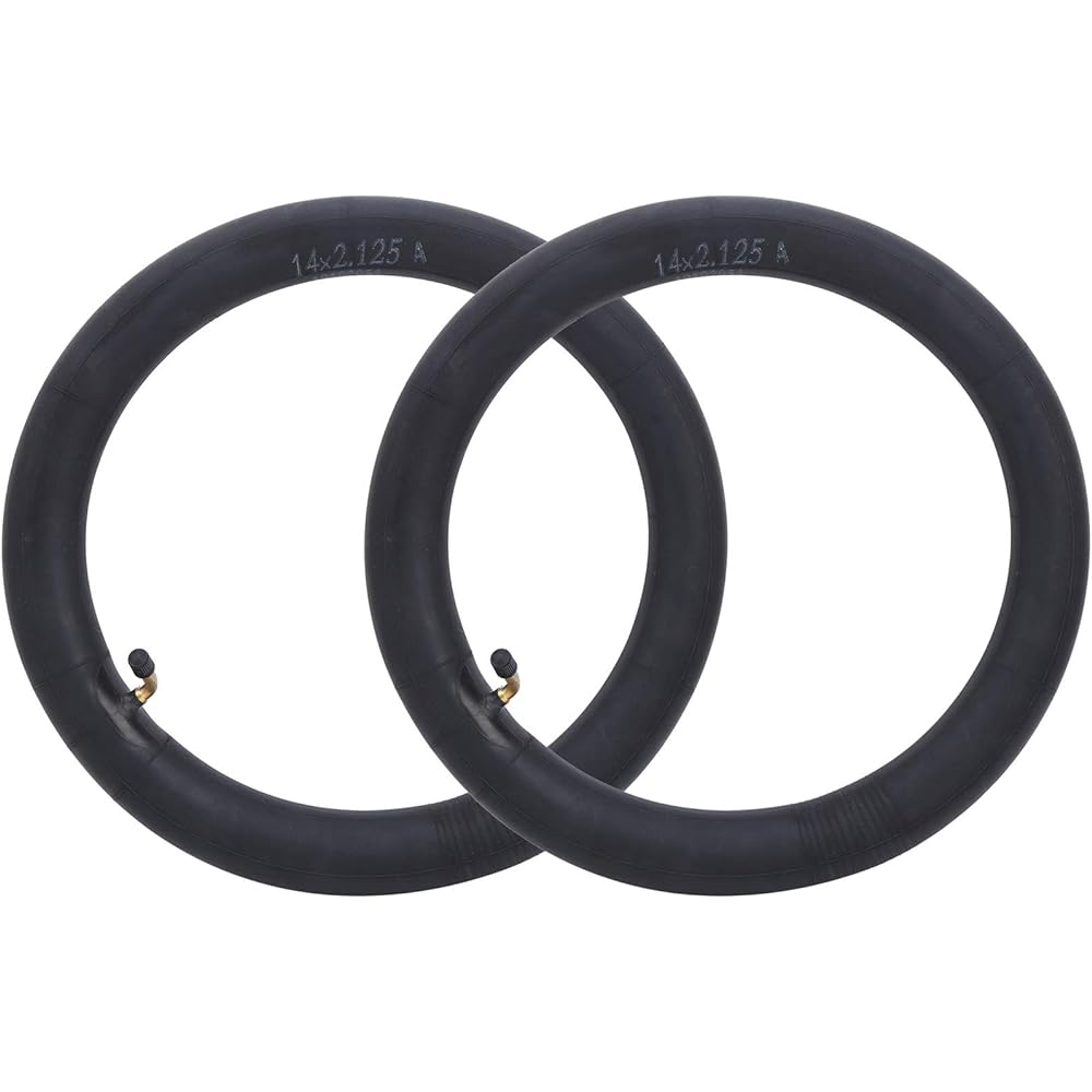 Set of 2 Bicycle Tire Inner Tubes Mountain Bike Road Bike Cross Bike Tire Inner Tubes Foldable Durable Easy to Assemble Sports Car Bicycle Accessories 14*2.125/16*3