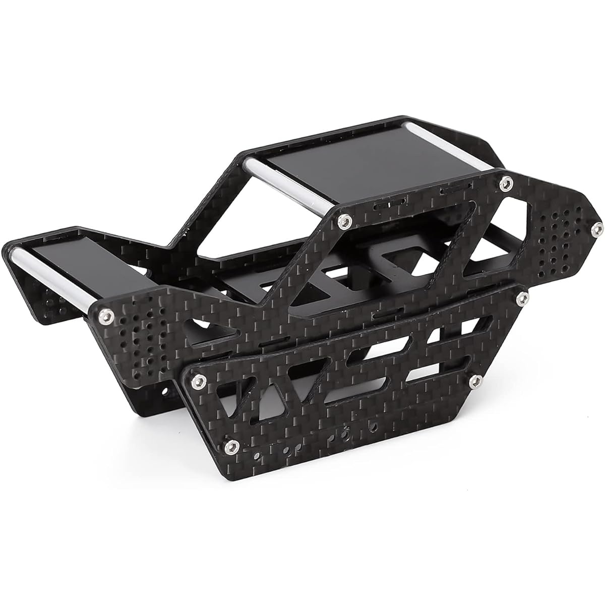 INJORA Roll Cage Body Shell Carbon Fiber & Aluminum Chassis Axial SCX24 Upgrade Parts 1/24 RC Crawler Car 46g