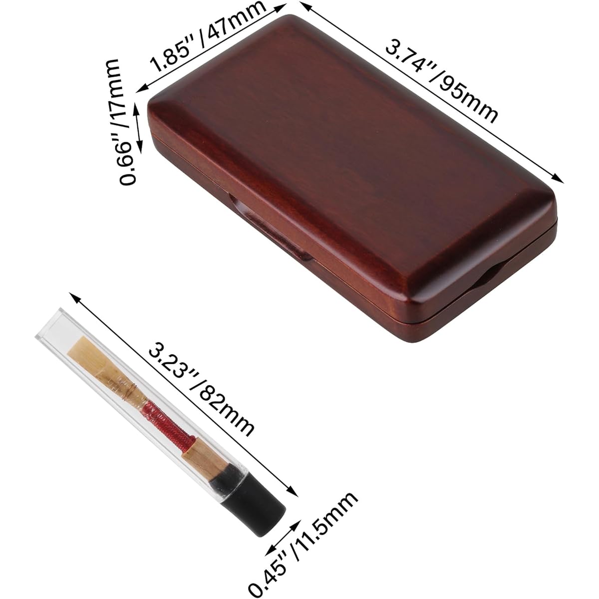 BQLZR Bamboo Oboe Reed Replacement with Wooden Storage Box for Musical Instruments 3 Pack