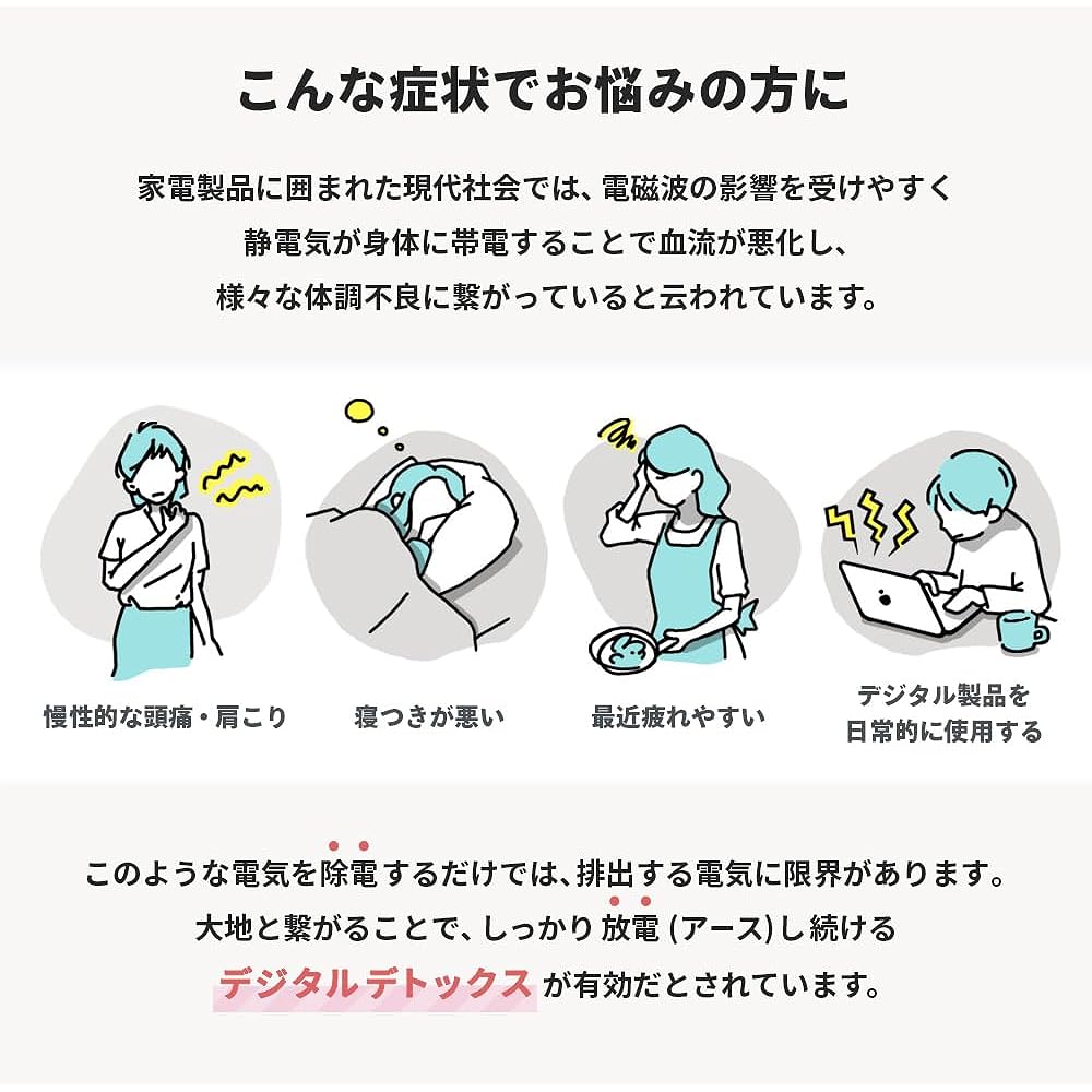 riraku-life (Riraku-life) Earthing health method to connect with the earth/Earthing cotton sheets (Standard) (5m cord built-in resistance) (200 x 140cm) Single to semi-double