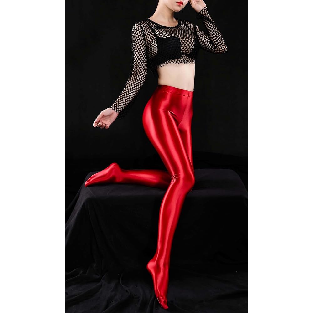 [Maeau] Women's Leggings, Tights, Stretchy, Spats, Pants, Long, Stretch, High Waist, Yoga Wear, Beautiful Legs, Casual, Dance, Yoga, Stylish, Shiny