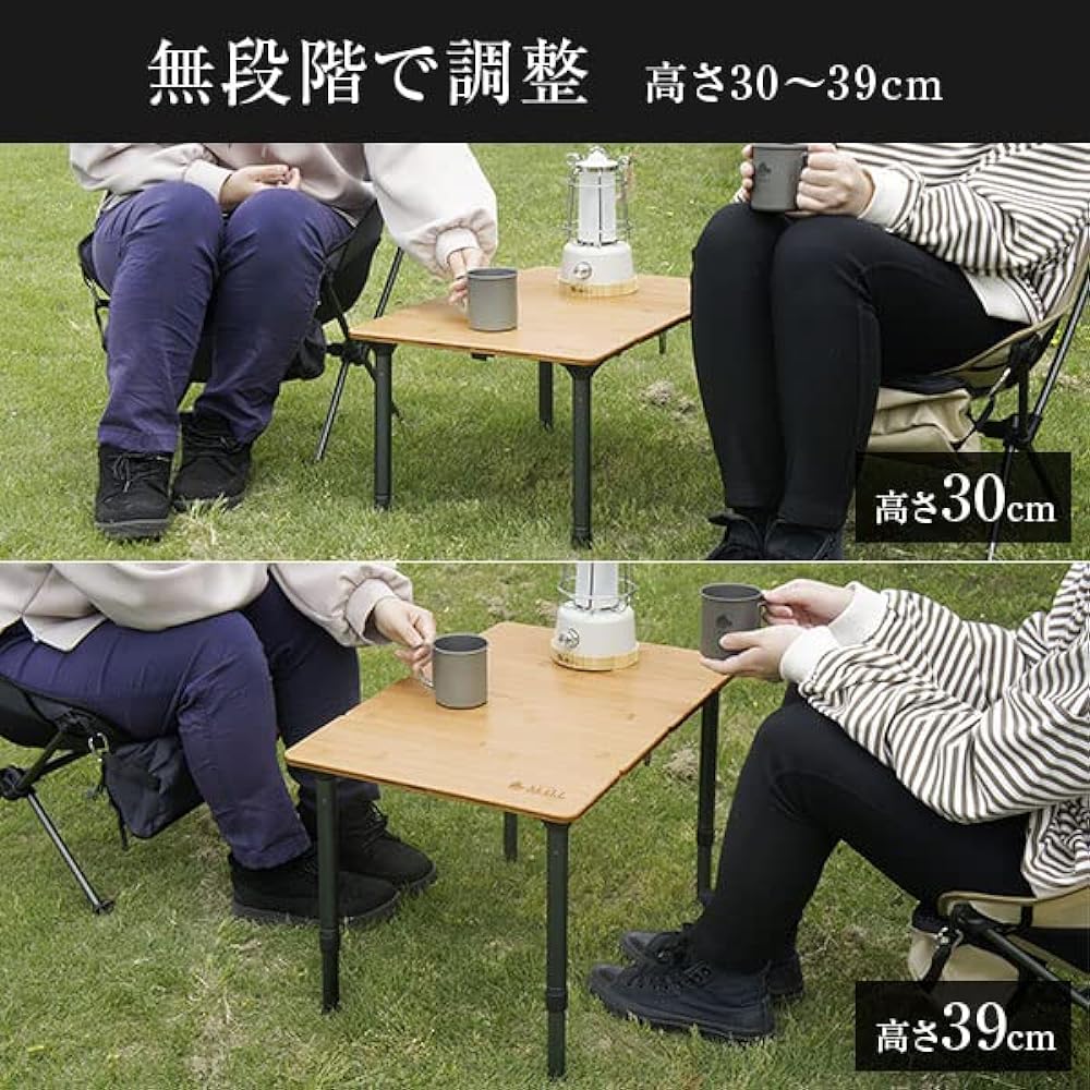 M.O.L Folding Bamboo Table 60 MOL-G301 Outdoor Camping Storage Bag Bamboo