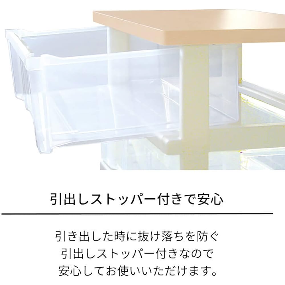 Tenma Closet Storage Wooden Top Stocker for Closets 5503 Tiers Clear Maple Width 55 x Depth 40 x Height 60cm