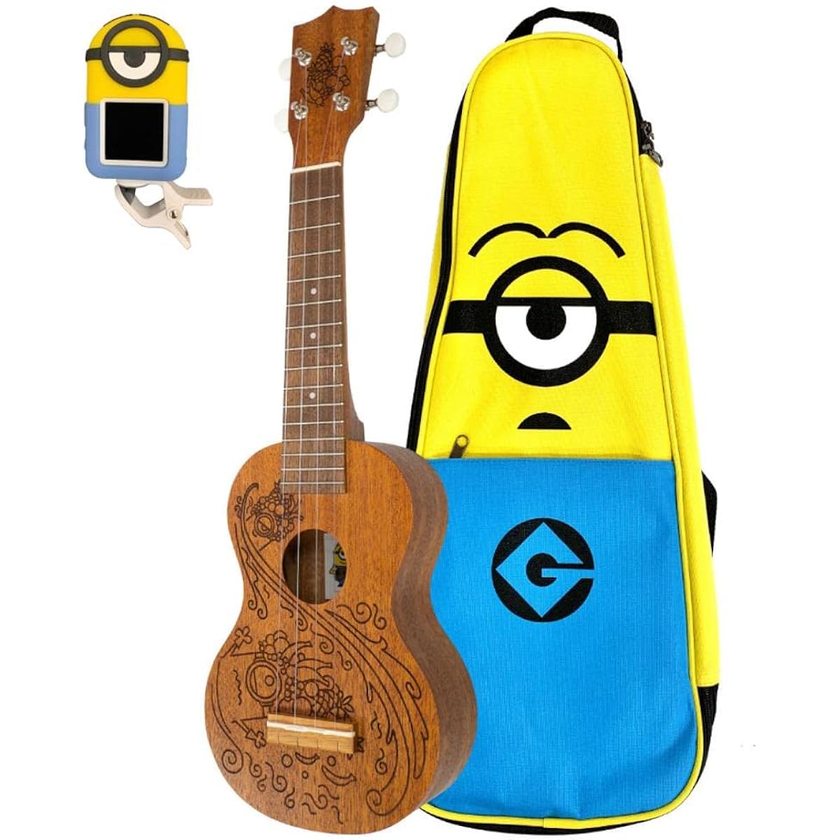 [Case + Tuner/TM-877 included] KIWAYA MN-30 Soprano Ukulele Famous FS-1G Bass