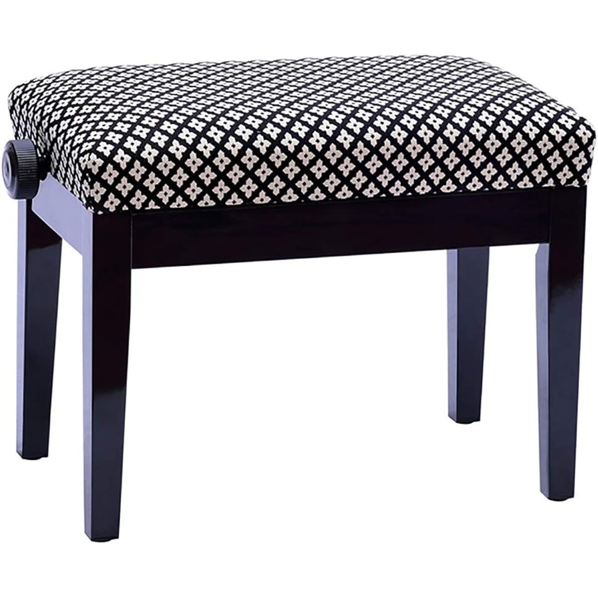 Comfortable and textured Bookshelf lifting stool and solid wood single linen cloth art lifting piano stool Elegant piano stool (Color: Black1, Size: 65x34x45cm)