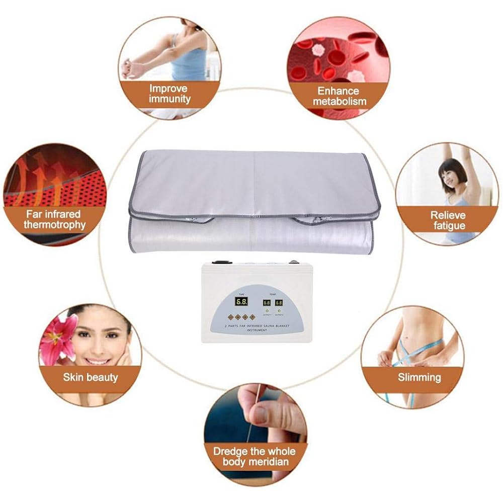 Infrared Sauna Blanket, 110V Far Infrared Sauna Heating Blanket Body Shaping Fitness Machine