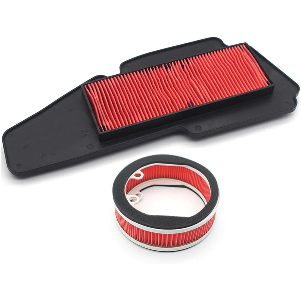Motorcycle Breather Filter For Yama & Ha SMAX155 FORCE155 Majesty-S 125 XC125R HW125 HW150 XENTER Motorcycle Intake Filter Cleaner Element Air Filter (Color : A Set)